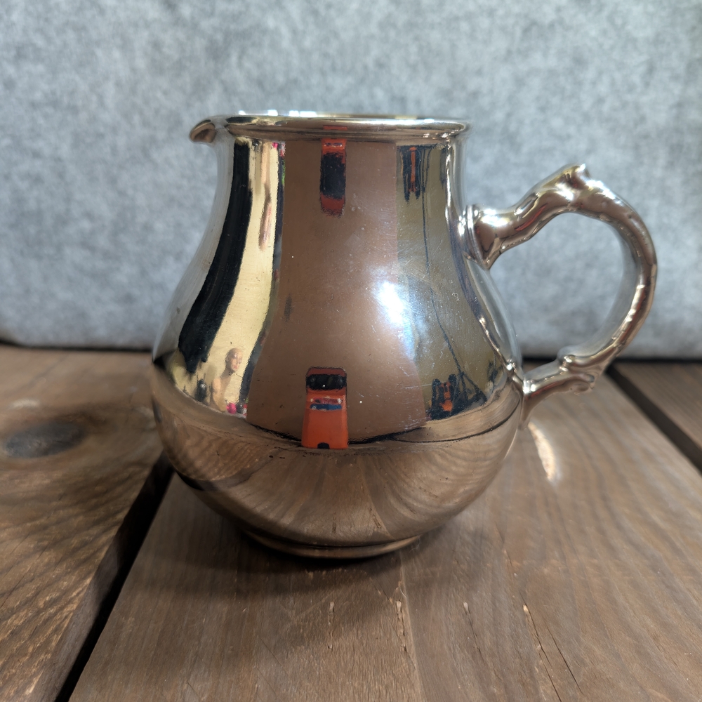 Antique Silver Earthenware Pitcher